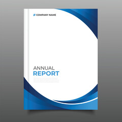 modern business gradient annual report cover template flyer wavy design