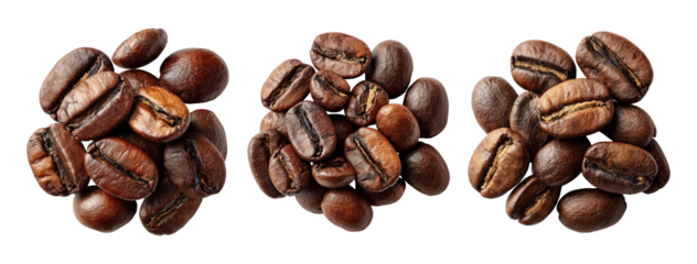Different Types of Coffee Beans with Rich Texture and Detail