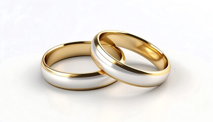 Elegant Golden and Silver Wedding Rings Symbolizing Love and Commitment