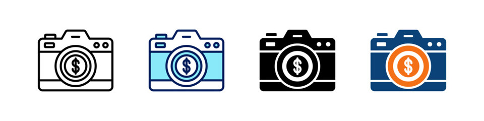 Photography All In One Icon Multi Styles Vector Set