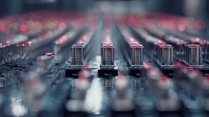 Miniature cityscapes on a circuit board