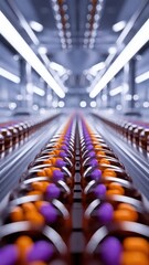 Obraz premium Automated Pharmaceutical Production Line: Precision Manufacturing of Medications