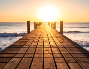 Sunrise over a wooden pier (1)