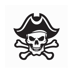Pirate Skull and Crossbones Stock