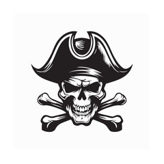 Pirate Skull and Crossbones Stock