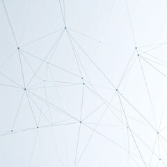 Abstract network of interconnected nodes and lines on a light gray background