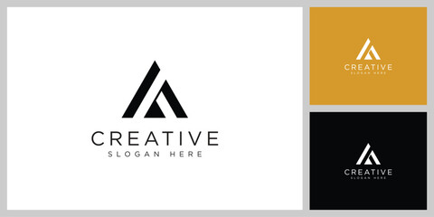 simple letter a logo template vector