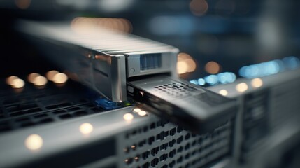 Server rack with component insertion