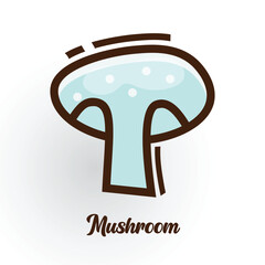 Stylized mushroom illustration for educational or decorative use