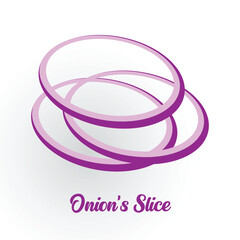 Onion slices culinary ingredient illustration