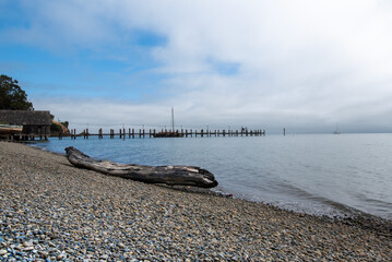 China Camp shore at San Pablo Bay inSan Rafael Marin County, Northern California.