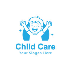 Child Care logo design vector, People Care logo template