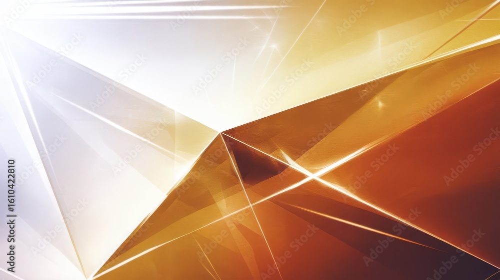 Poster geometric interplay of light and shadow in a multifaceted structure