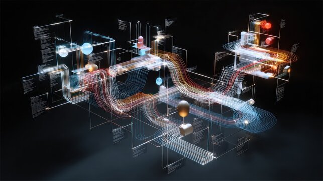 Abstract data flow visualization