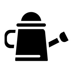 Obraz premium Metal Watering Can Glyph Style