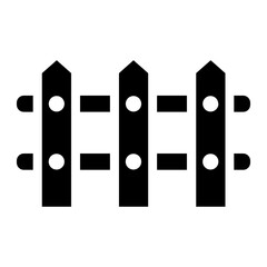 Classic Wooden Fence Glyph Style