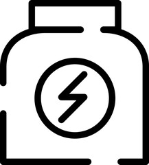 Minimalistic Modern Rounded Outline Nutrition Icon