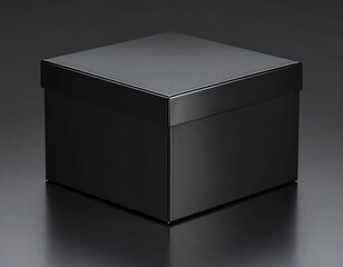 Elegant black box with a lid, creating a modern and luxurious presentation style