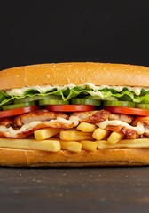Juicy Chicken Sub: Layers of Flavor, Rustic Charm