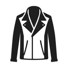 Flat black jacket silhouette vector illustration