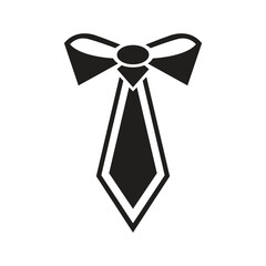 Formal necktie silhouette vector illustration