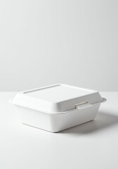 White Cardboard Food Container: Minimalist Product Shot