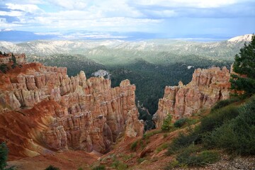 Scenic view of Aqua Canyon overlooking Bryce Canyon's unique rock formations