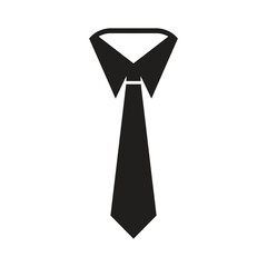 Vector illustration of tie silhouette