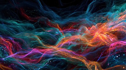 Abstract swirling colorful textures
