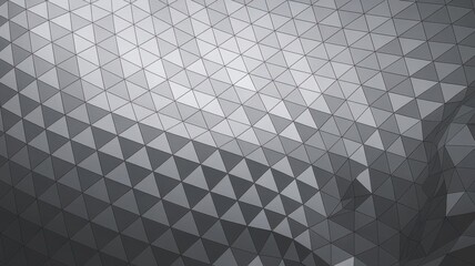Abstract geometric pattern with triangular shapes in grayscale color palette