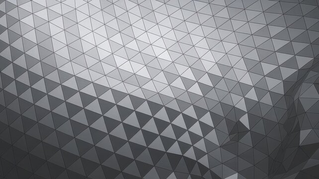 Abstract geometric pattern with triangular shapes in grayscale color palette