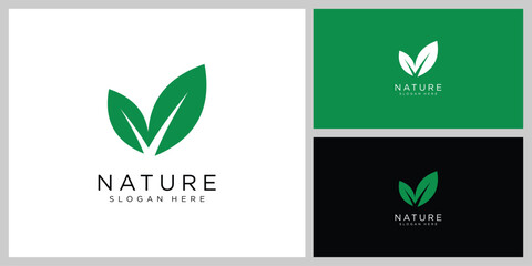 Tree leaf vector logo design