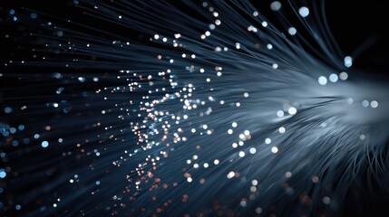 Naklejka premium Abstract fiber optic network