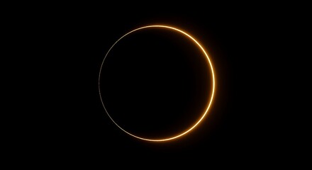 Partial sun ring shape isolated dark background eclipsa eye graphic