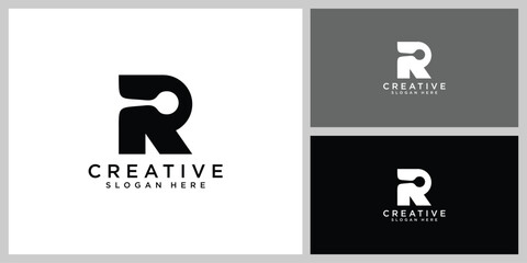 initials letter R abstract logo vector design
