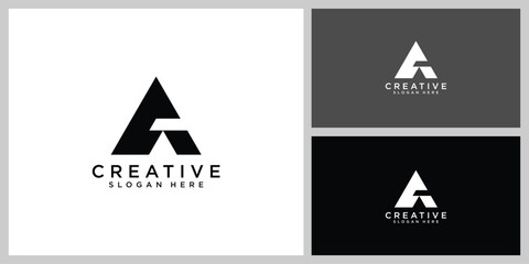 initial letter A logo vector