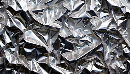 Une texture d'aluminium froissé.