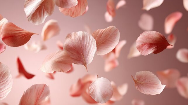 Cherry blossom petals in light pink, designed for spring campaigns, digital backgrounds, and season change illustrations.