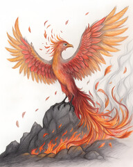 Obraz premium pencil sketch illustration of a dragon