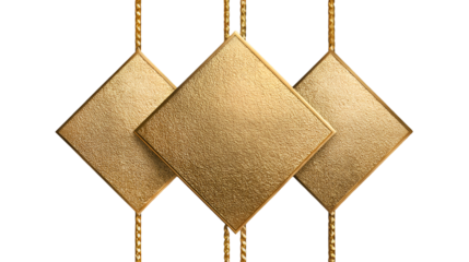 Golden Diamond Shapes Hanging Design Luxury Background