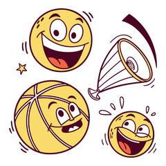 Playful Hand-Drawn Emoji Vector Set with Fun Faces


