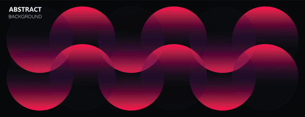 Modern gradient circles poster on dark background. Minimal abstract covers. styles decoration on dark space. Modern graphic design element stripes concept. element for web banner, art design 