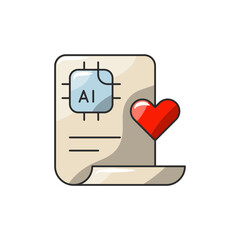 AI Therapy Plan Icon, Personalized Treatment Document.