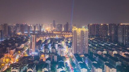 Timelapse of vibrant night market in Changsha Furong District showcasing dynamic atmosphere and bustling activity