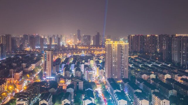 Timelapse of vibrant night market in Changsha Furong District showcasing dynamic atmosphere and bustling activity