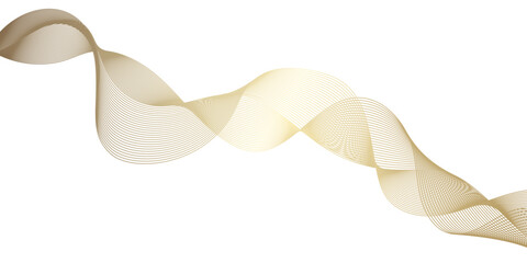 Abstract digital illustration featuring a flowing wave in parallel lines, The lines are colored in a subtle gradient, a three-dimensional ribbon or a series of sine waves moving horizontally.