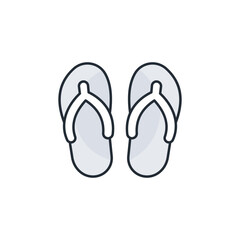 Sandals icon design with white background stock illustration