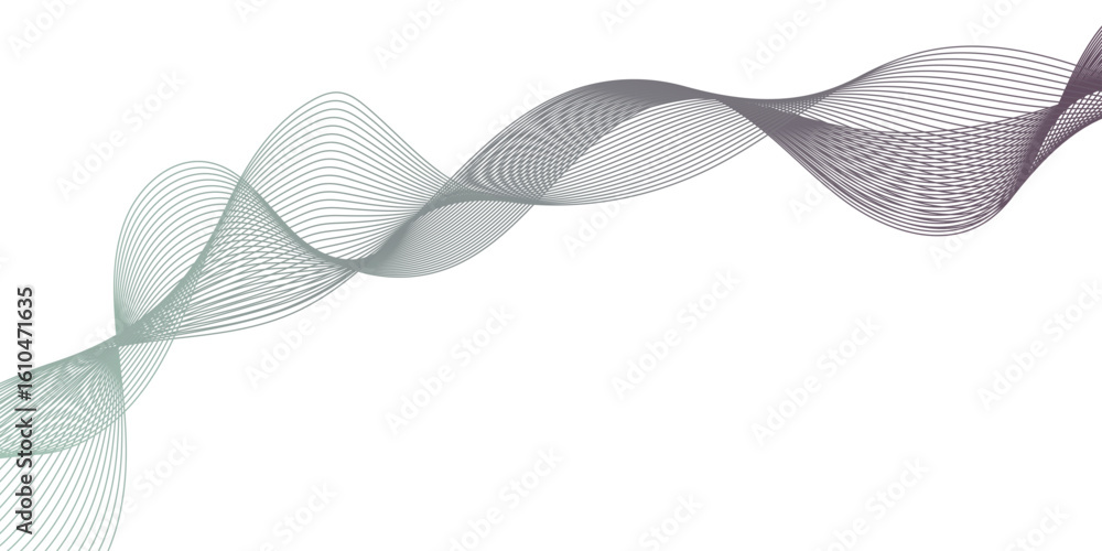 Poster abstract gray wave with silver particles textured, undulating pattern, resembling a sound wave or a 