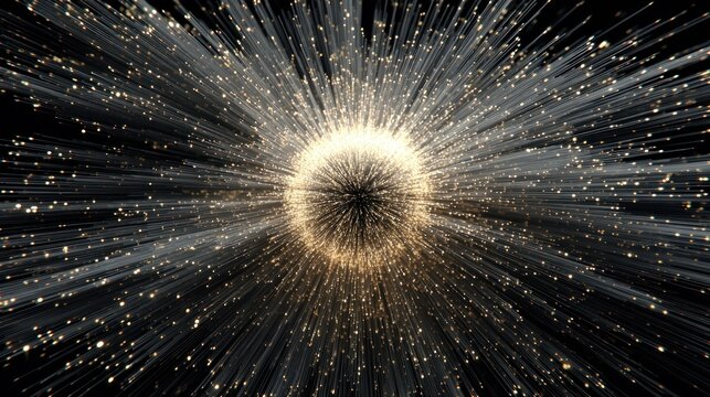 Abstract explosion of light and particles (1)