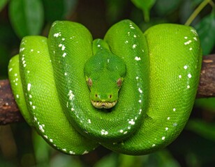 green grass snake